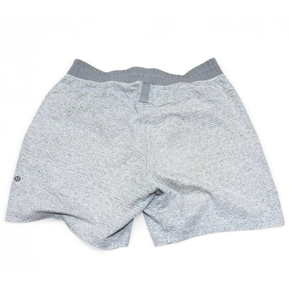 Lululemon At Ease Shorts Men's Large Heather Gray Lined Drawstring Athletic